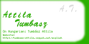 attila tumbasz business card